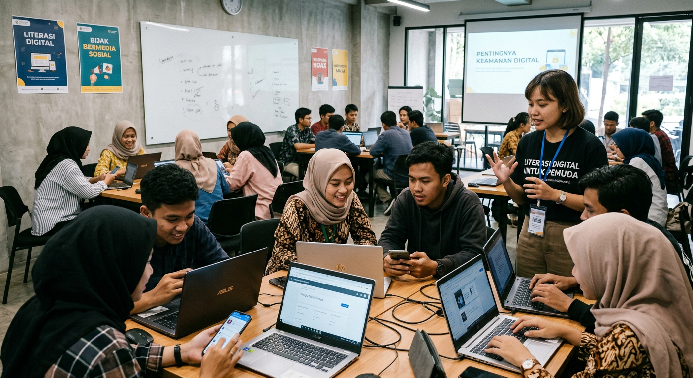 Workshop Literasi Digital Pemuda - kegiatan LIVESGP MANGGALA